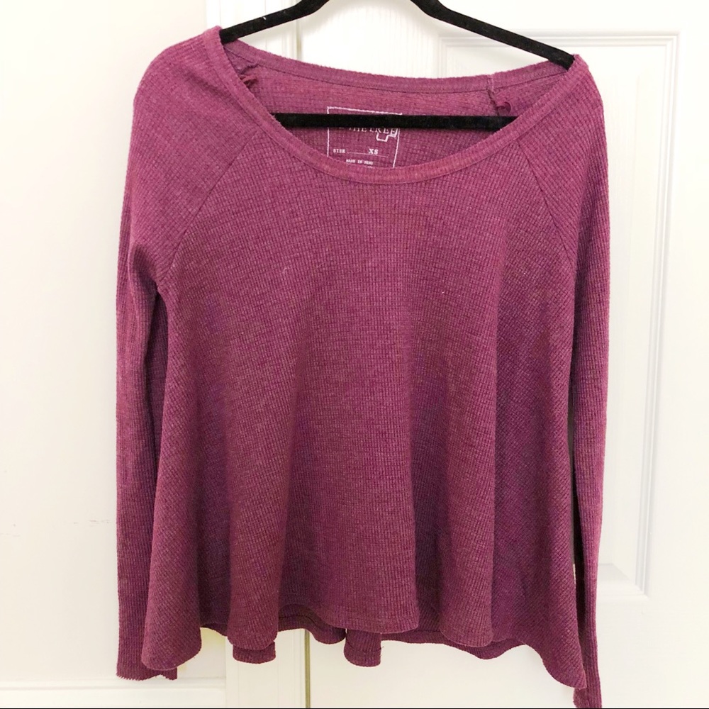 Never worn! Free People purple waffle thermal